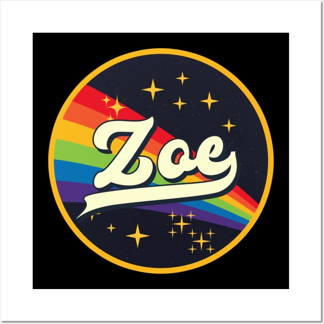 Zoe // Rainbow In Space Vintage Style Wall Art by LMW Art